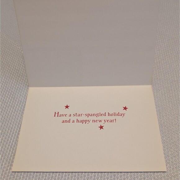 Hallmark Vintage NOS Christmas Star Spangled USA Flag Patriotic 20 Cards Veteran - Picture 3 of 7